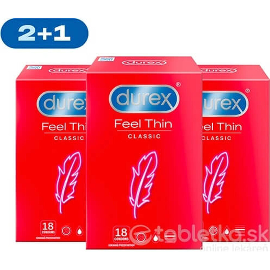 DUREX Feel Thin Extra Lubricated confezione 1×54 pezzi, preservativi