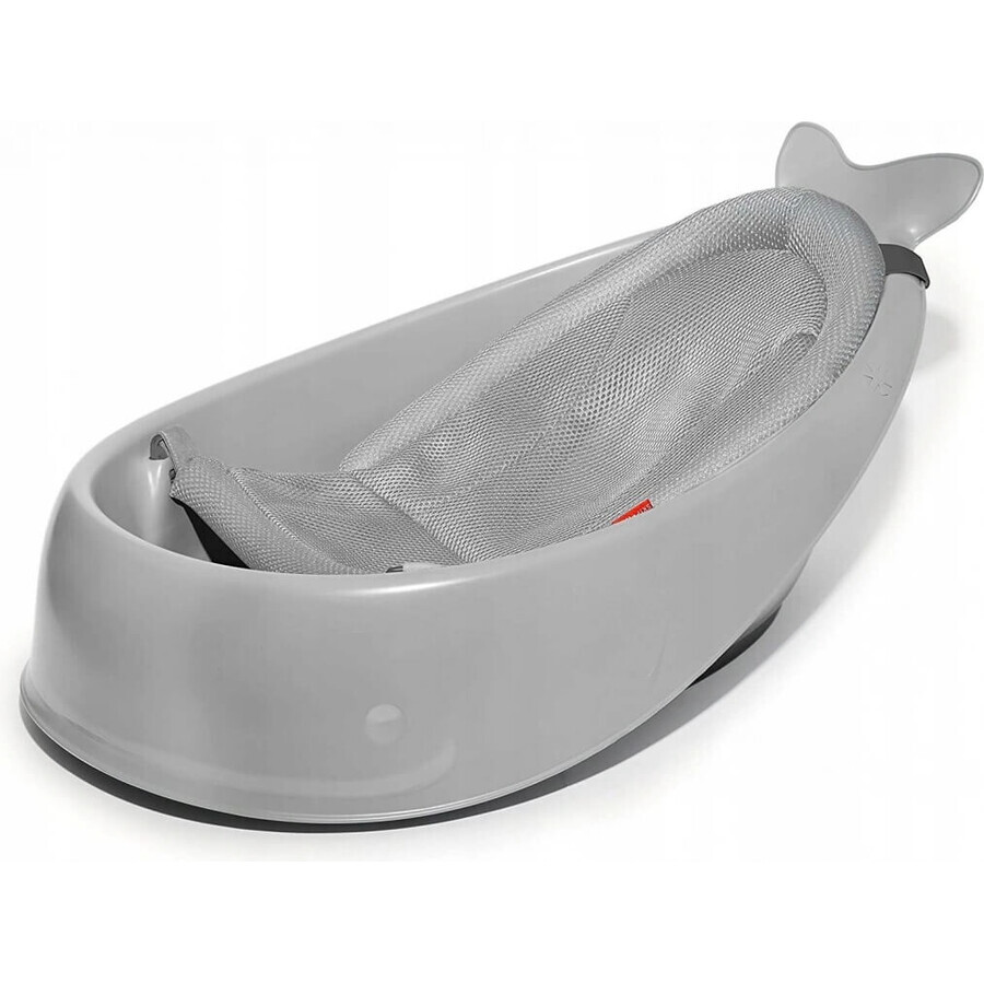 SKIP HOP Badewanne mit ergonomischer Auflage Moby 3-Phasen Moby blau 1×1 St., 2 ergonomische Positionen