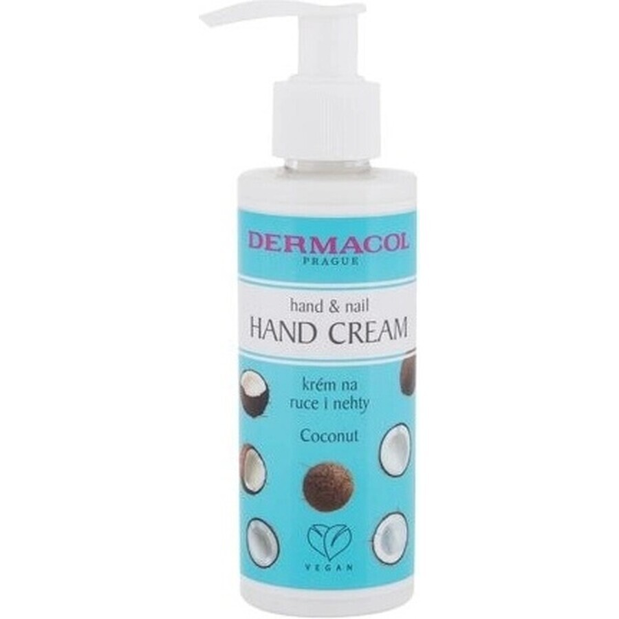 Dermacol Cremă de mâini și unghii Coconut 1×150 ml, cremă de mâini