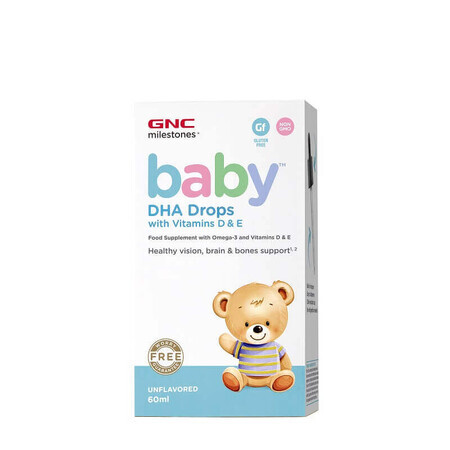 Baby DHA gocce con vitamina D ed E, 60 ml, GNC