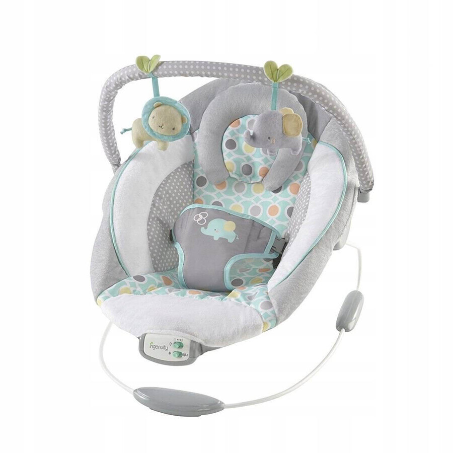 Ingenuity - Lettino vibrante Morrison 1×1 con melodia Morrison, lettino per bambini, fino a 9 kg