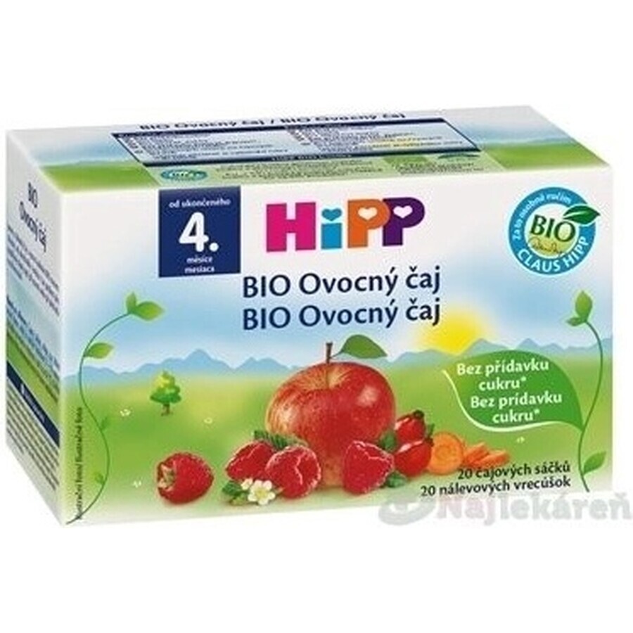 HiPP Organic Fruit Tea 20×2 g, thé aux fruits