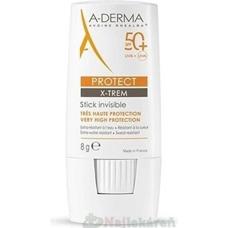 A-DERMA PROTECT X-TREM STICK 50+ transparante stick 1x8 g