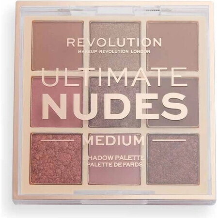 Revolution, Ultimate Nudes Medium, Lidschatten-Palette 1×0,90 g, Lidschatten-Palette