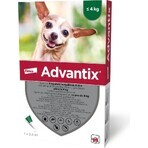 Advantix Spot-on voor honden tot 4 kg 4×0,4 ml, pipet