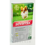 Advantix Spot-on voor honden tot 4 kg 4×0,4 ml, pipet