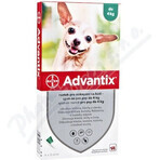 Advantix Spot-on voor honden tot 4 kg 4×0,4 ml, pipet