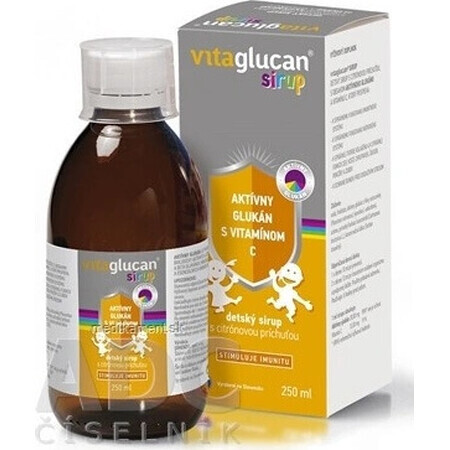 VITAGLUCAN SIRUP 1×250 ml, sirop pentru copii cu aromă de lămâie