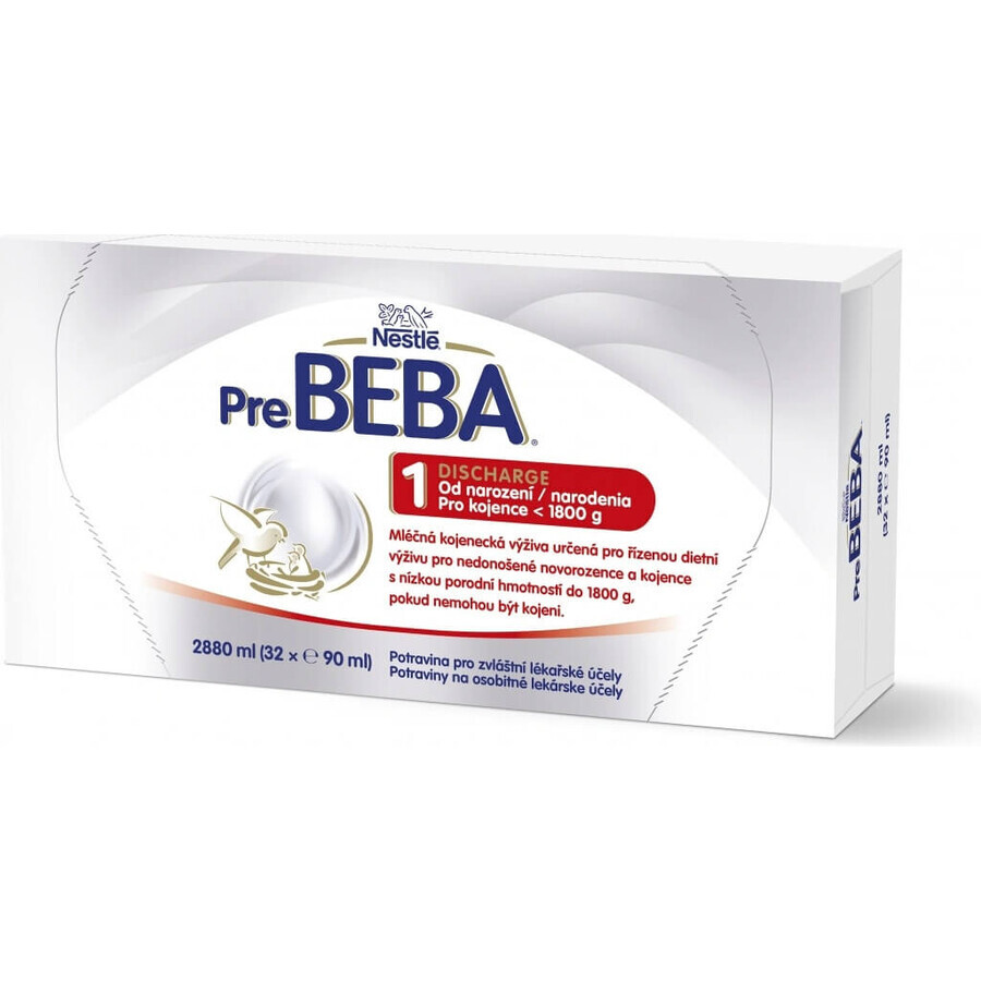 PreBEBA 1 DISCHARGE 32×90 ml, formulă pentru sugari (pentru nou-născuți până la 1800 g)