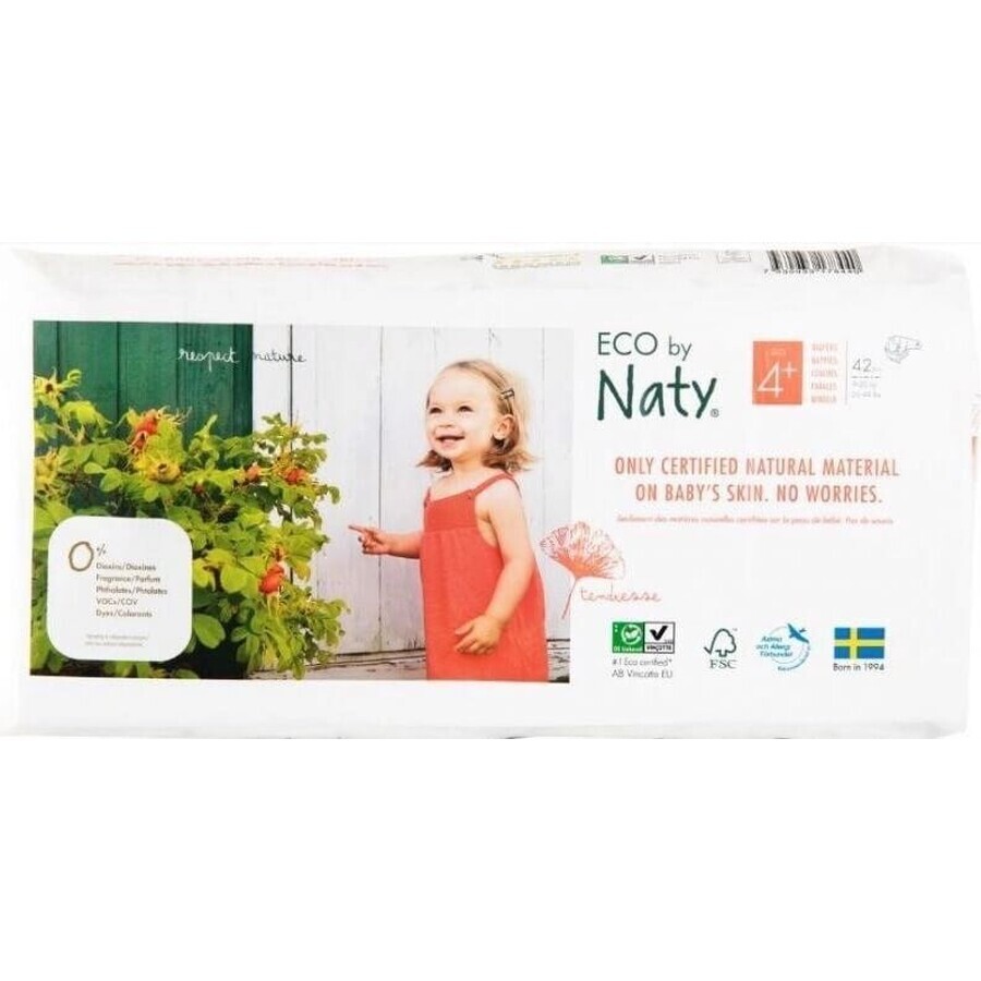 ECO BY NATY Pannolini usa e getta 4+ (9-20 kg) 24 pz. 1×24 pz.