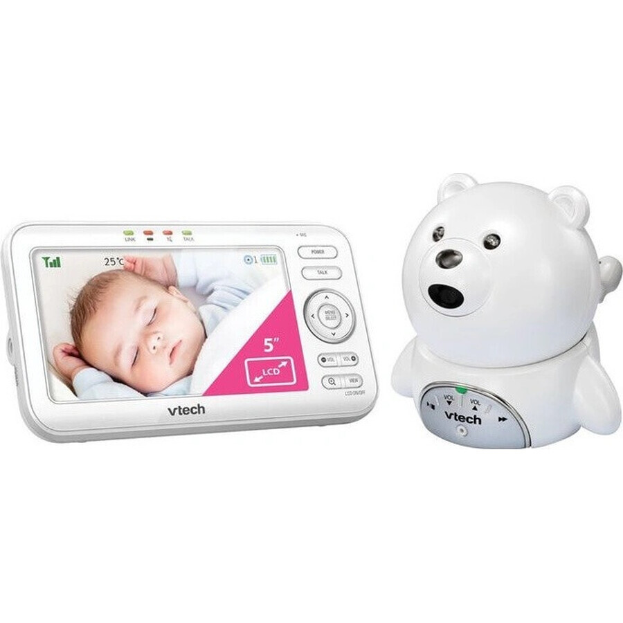 VTECH BM5150-BEAR, baby video babysitter with 5" screen 1×1pcs, babysitter