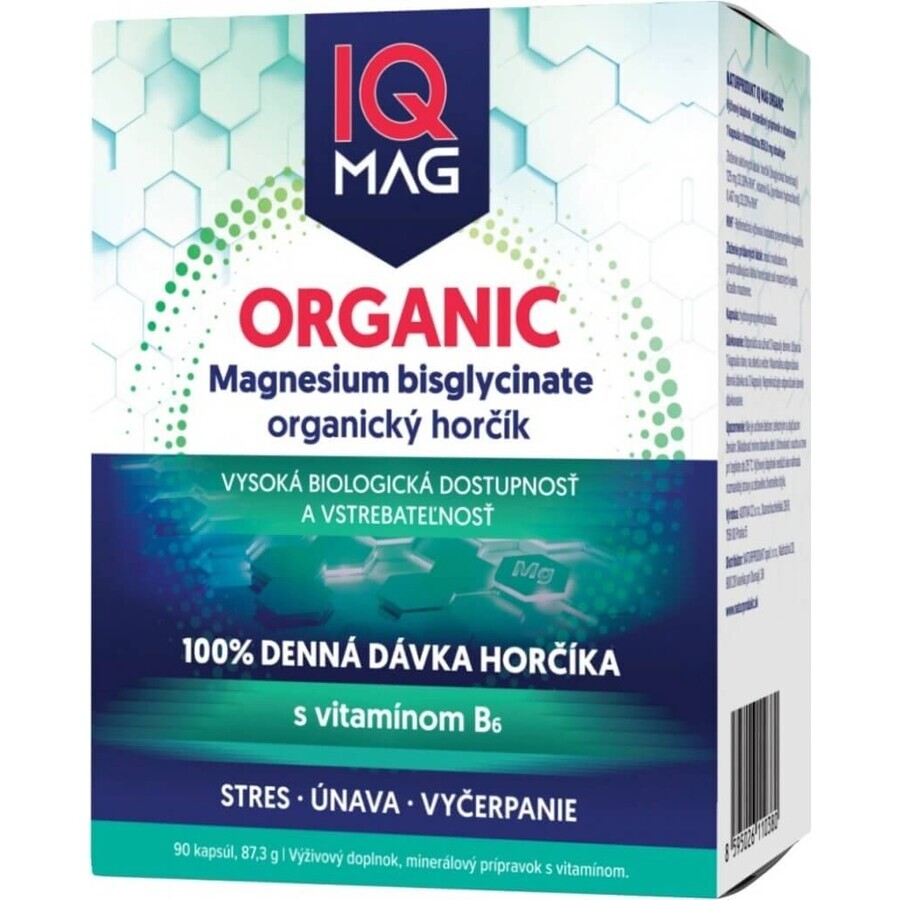 IQ Mag ORGANIC Mg+B6 1×90 pezzi, integratore alimentare