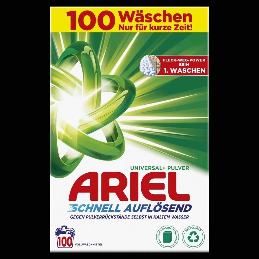 Ariel Polvere 6 kg / 100PD Universal+ 1×6 kg, detersivo in polvere