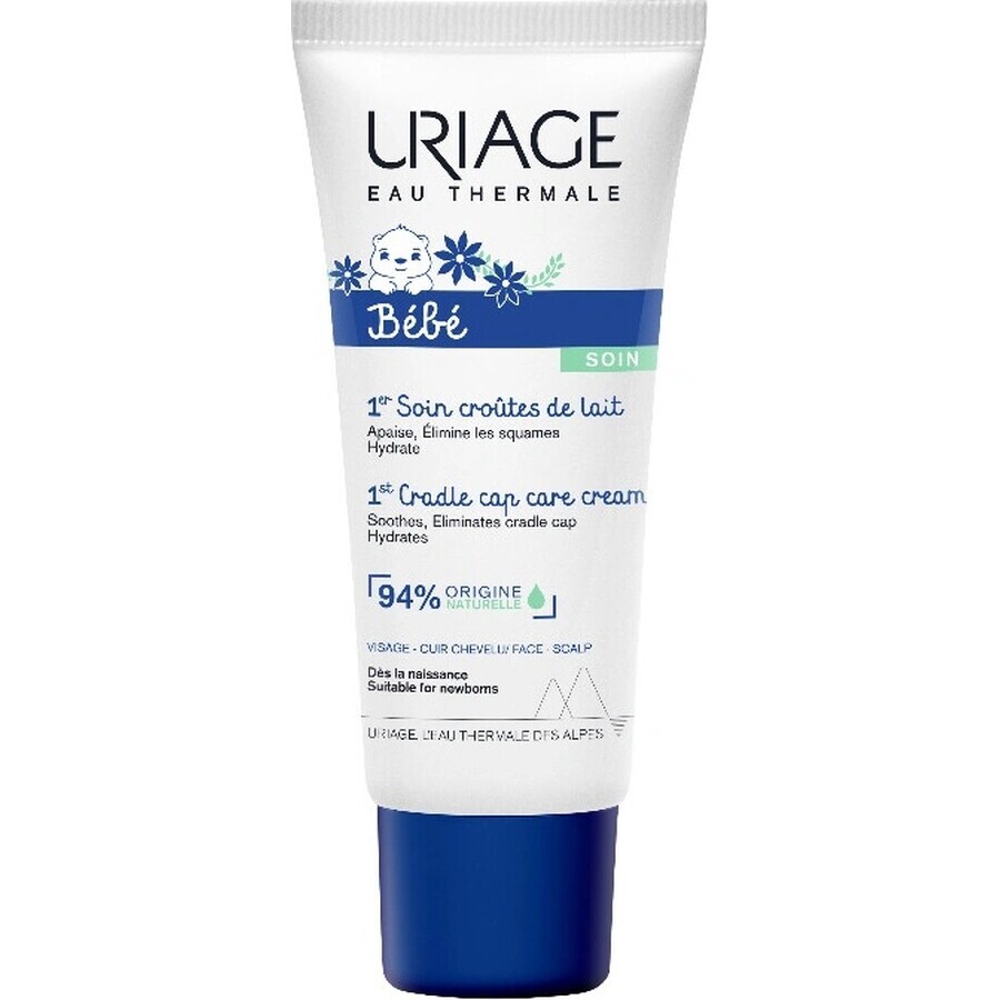 URIAGE BÉBÉ 1st Cradle Cap Care Cream, 40ml 1×40 ml, cremă de ciulin de lapte