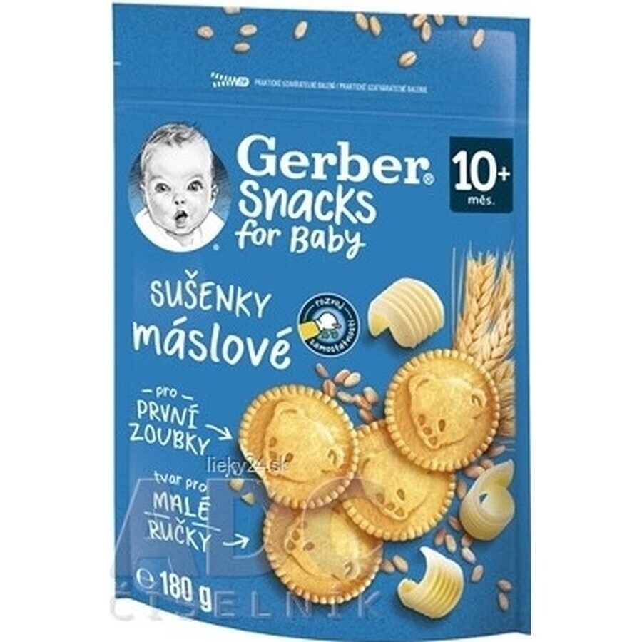 Gerber Snacks for Baby Boterkoekjes 1x180 g, koekjes (vanaf 10 maanden)