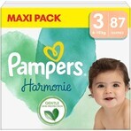 PAMPERS HARMONIE BABY DIAPERS V.3 6-10KG 87KS 1×87 pcs, diapers in size 3