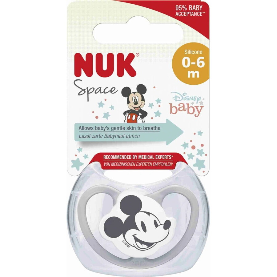 Chupete NUK Space DISNEY Mickey 0-6m. caja 1×1pcs, chupete, 0-6m