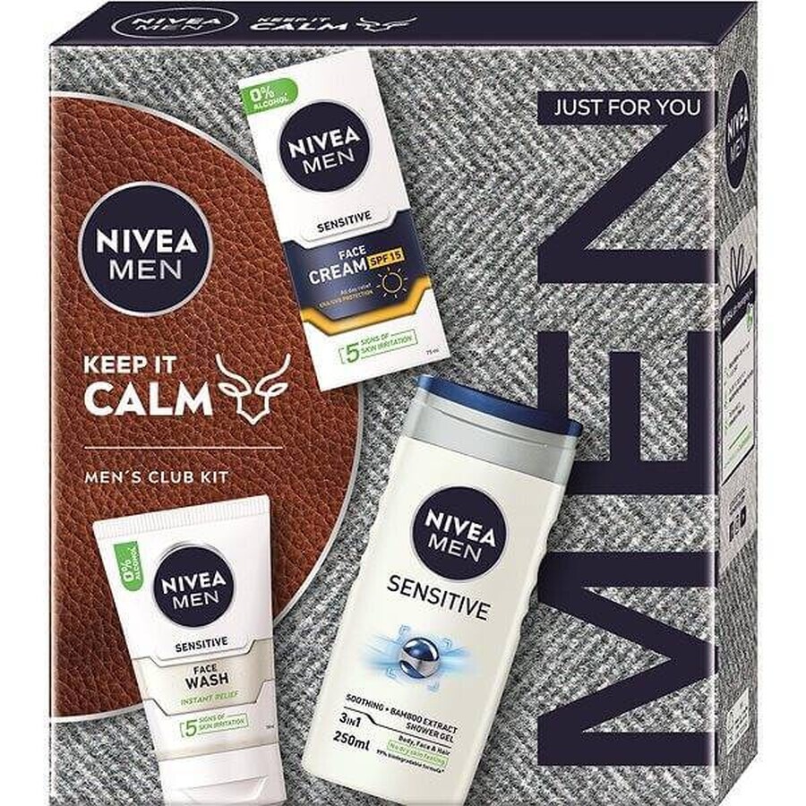 NIVEA MEN BOX FACE SENSITIVE 1×1 pz, confezione regalo