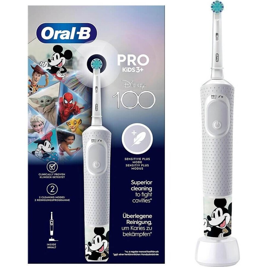 Oral-B EK Pro Kids 3+ Disney EK Pro Kids 3+ + kit da viaggio 1×1, spazzolino elettrico