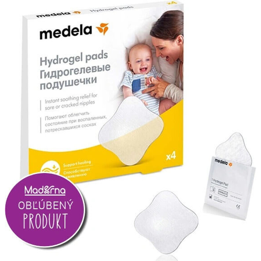 Medela Almohadillas de hidrogel - 4 unidades 1×4 unidades, almohadillas de hidrogel