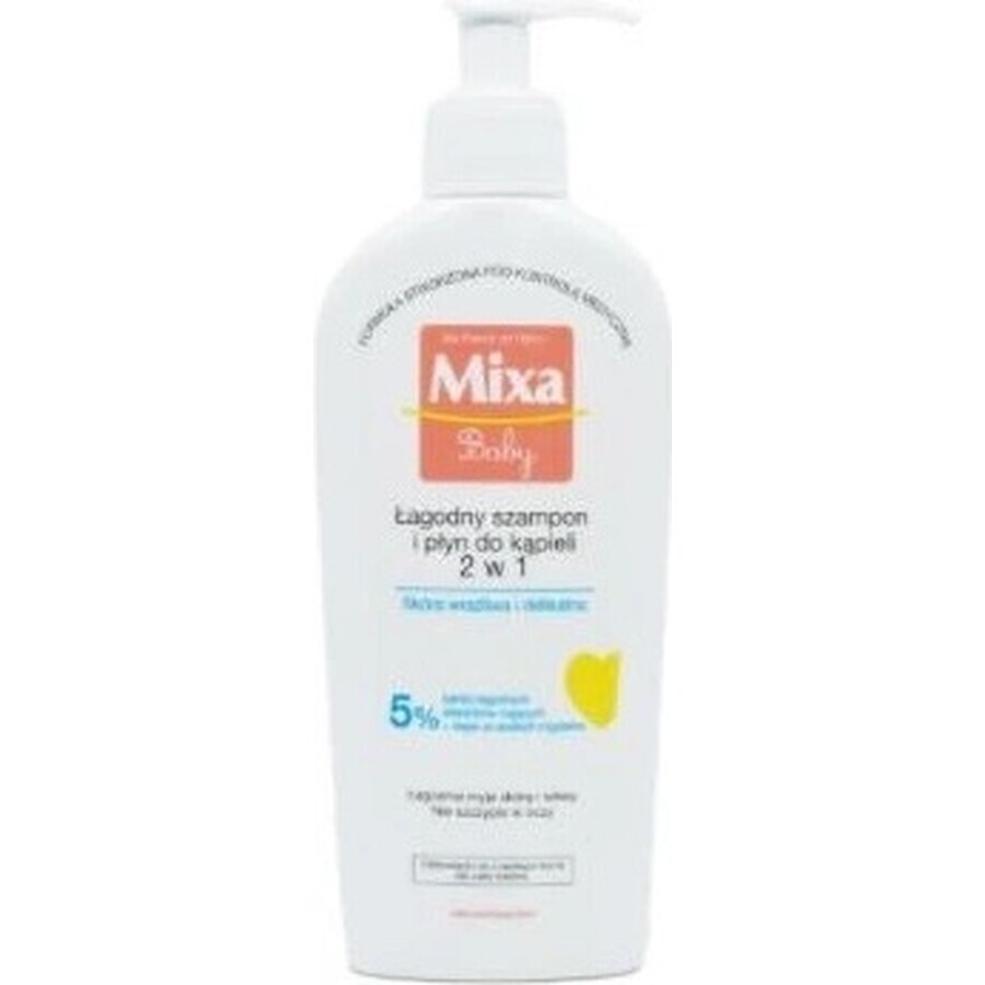 Mixa Baby Surgras Zeepvrije Wasgel voor Lichaam en Haar 1×250 ml, wasgel voor baby's