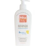 Mixa Baby Surgras Zeepvrije Wasgel voor Lichaam en Haar 1×250 ml, wasgel voor baby's