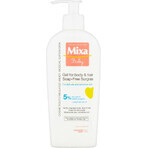 Mixa Baby Surgras Zeepvrije Wasgel voor Lichaam en Haar 1×250 ml, wasgel voor baby's