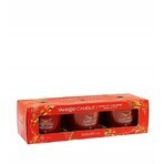 Yankee Candle 3x Sparkling Cinnamon 3x37 g candela votiva in vetro, candela profumata