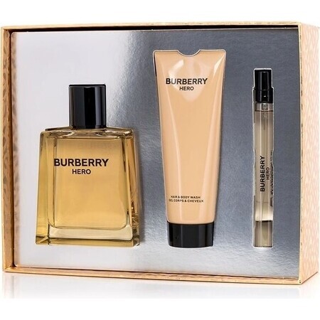 Burberry Hero 1×1 set, 100ml eau de toilette + 75ml gel doccia + 10ml eau de toilette