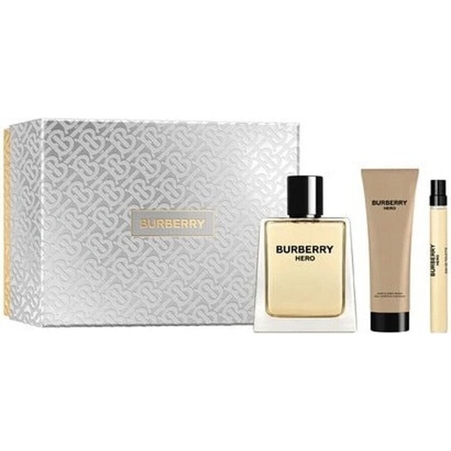 Burberry Hero 1×1 set, 100ml eau de toilette + 75ml gel doccia + 10ml eau de toilette