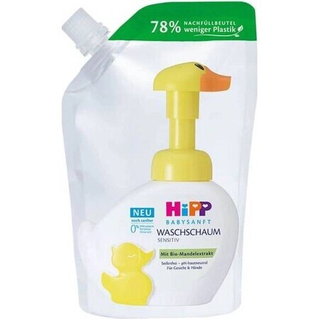 HIPP BABYSANFT wasschuim 1×250ml, wasschuim, navulling