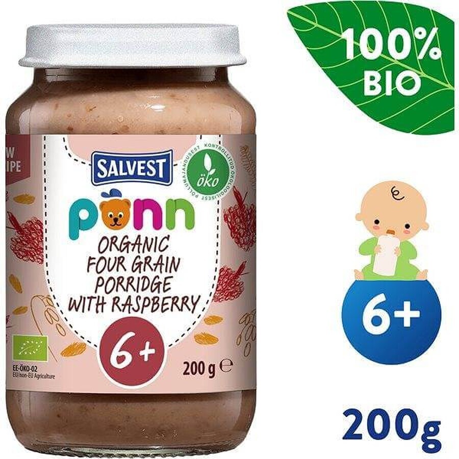 SALVEST Põnn Lampone biologico con cereali 200 g 1×200 g