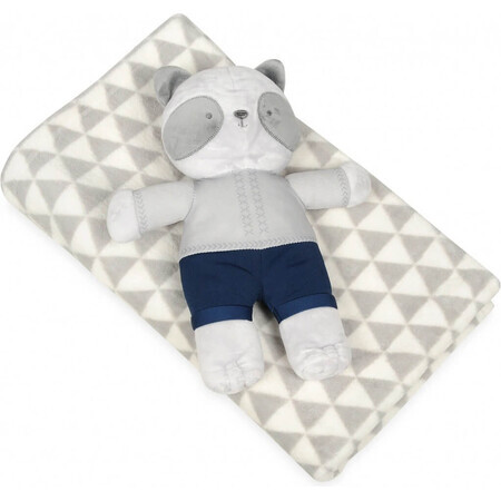 BABYMATEX Coperta con Panda giocattolo grigio 75 x 100 cm 1×1 pz, per bambini