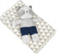 BABYMATEX Coperta con Panda giocattolo grigio 75 x 100 cm 1&#215;1 pz, per bambini