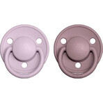 BIBS De Lux Succhietti in silicone avorio/rosa 1×2 pezzi, taglia unica