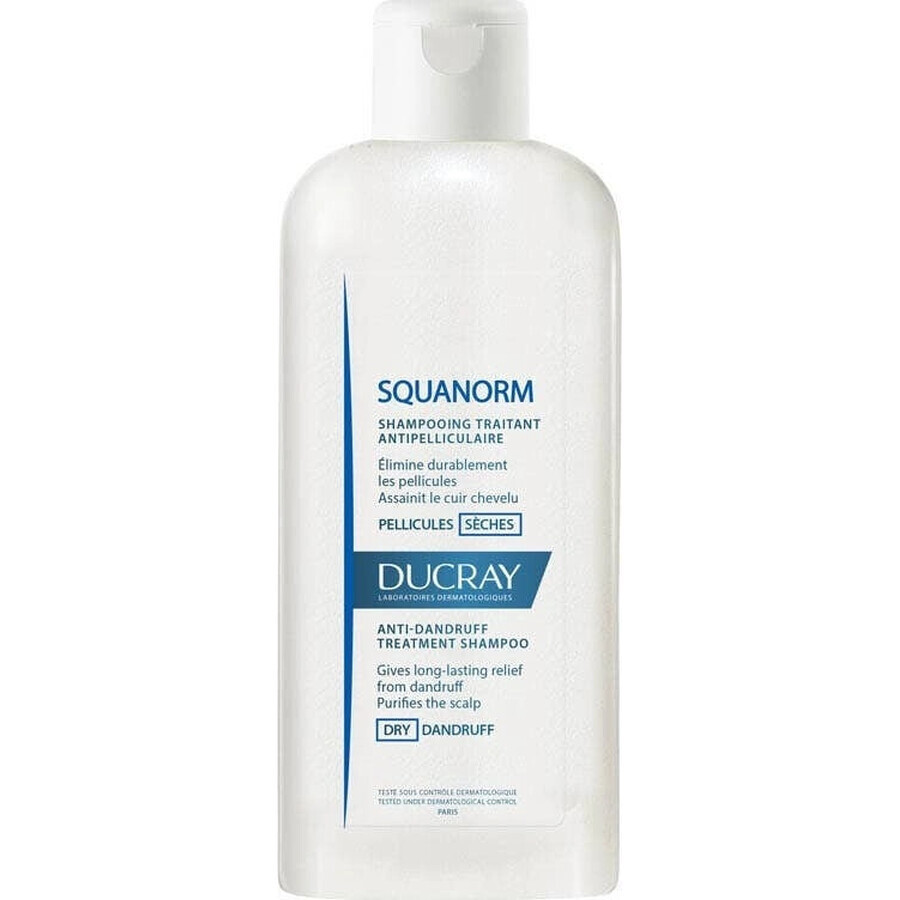 DUCRAY SQUANORM - PELLICULES SÉCHES 1×200 ml, shampoo against dry dandruff