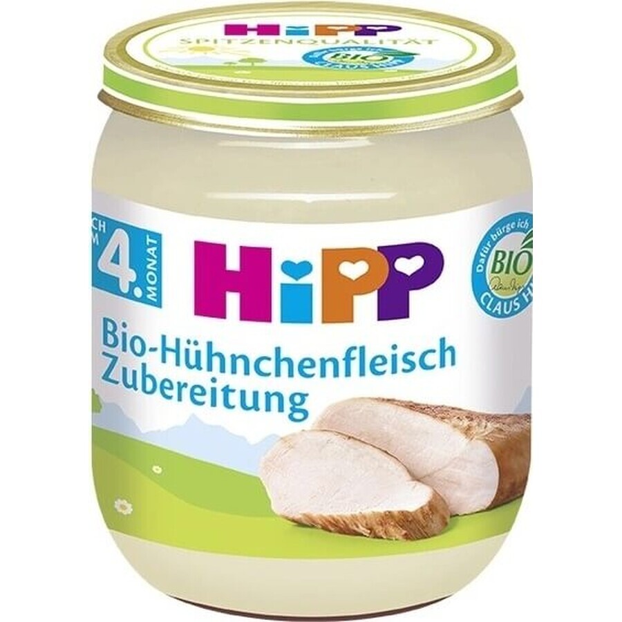 HiPP Puré de pavo ecológico 1×125 g, aperitivo de carne para niños