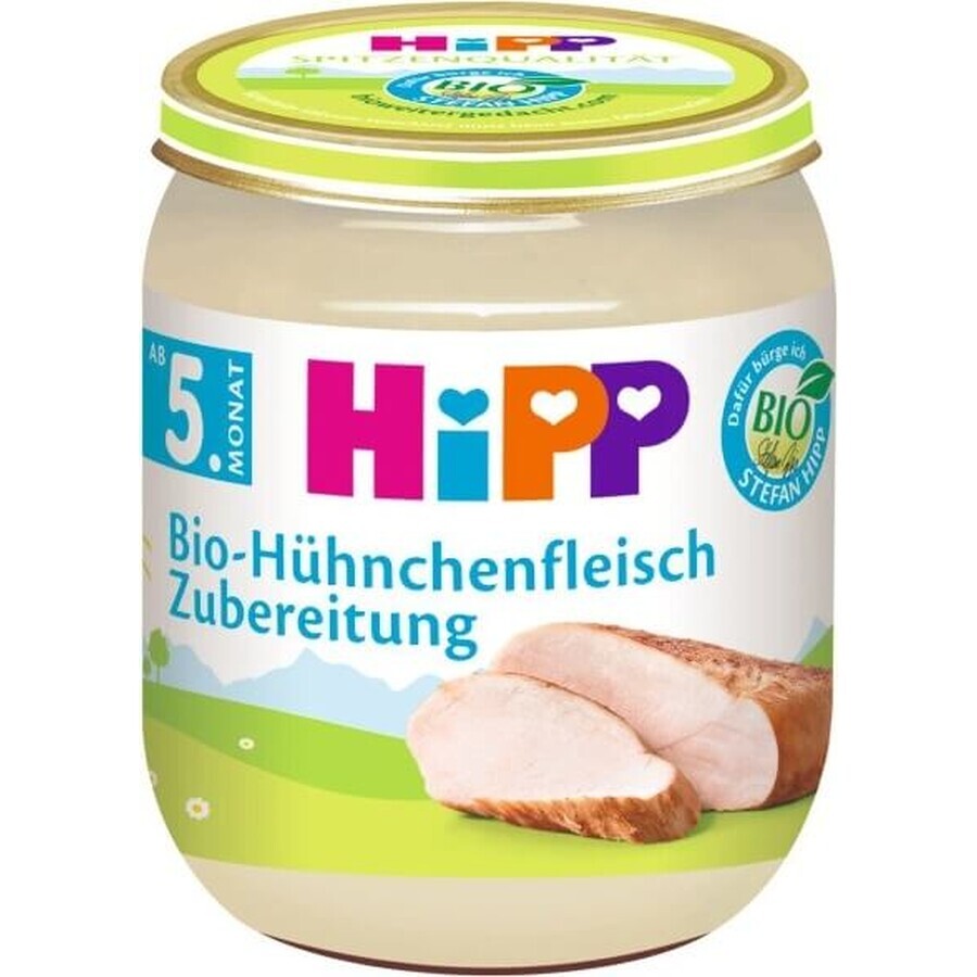 HiPP Puré de pavo ecológico 1×125 g, aperitivo de carne para niños