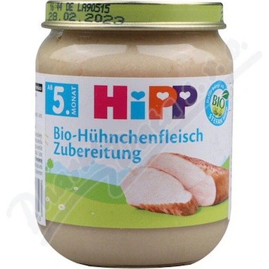 HiPP Puré de pavo ecológico 1×125 g, aperitivo de carne para niños