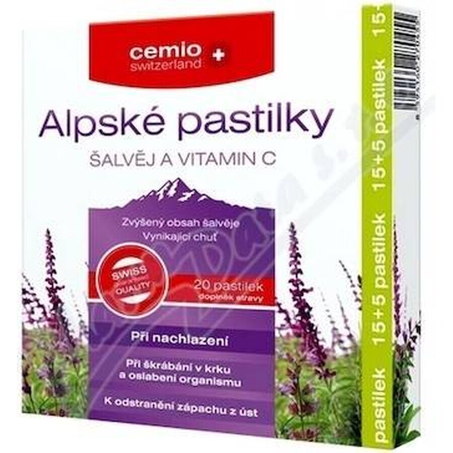 Cemio Salvia alpina e VITAMINA C pillole 1×20 tbl, compresse fredde