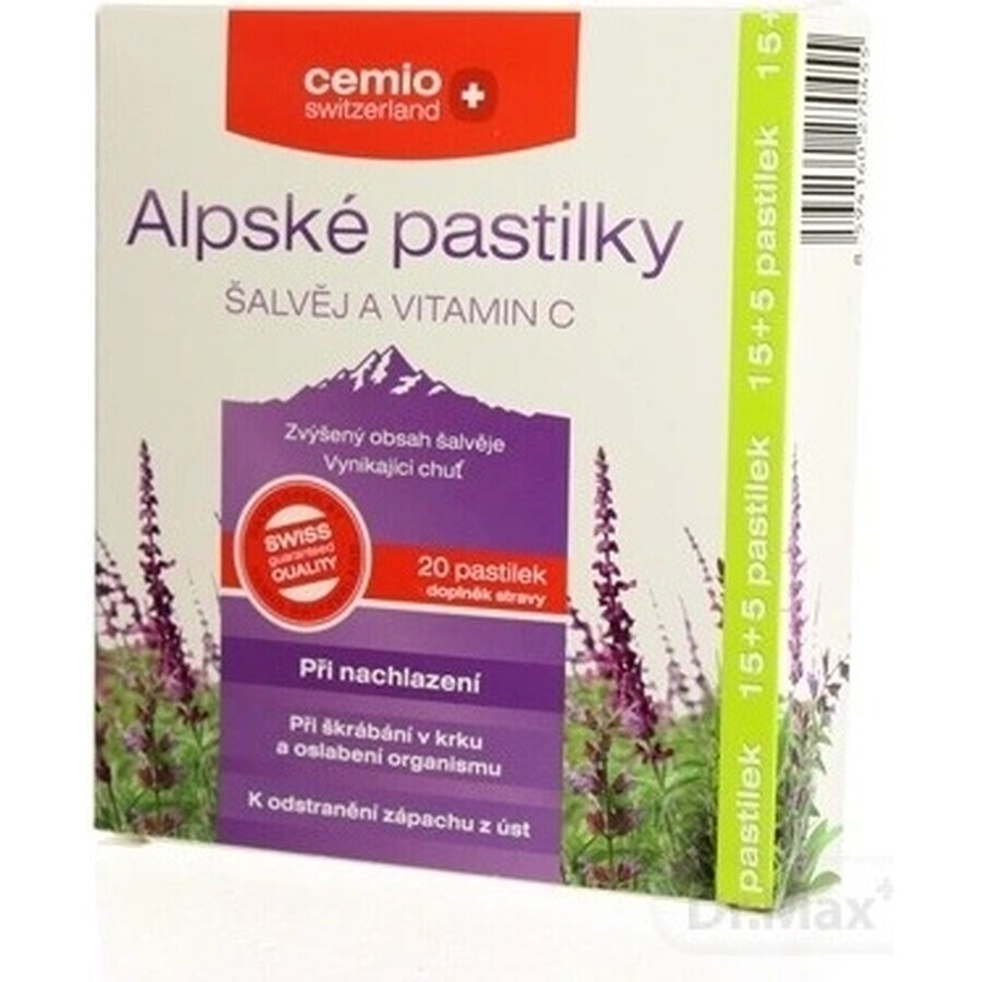 Cemio Salvia alpina e VITAMINA C pillole 1×20 tbl, compresse fredde