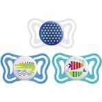 Chicco Succhietto Succhietto Physio Light in silicone 6-16m+, Blu 2 pezzi 1×2 pezzi, Succhietto (6-16m.+)