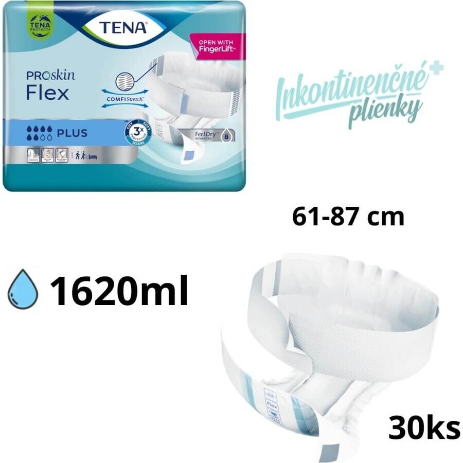 TENA Flex Super S 1×30 pcs, culotte d'incontinence avec ceinture à dégagement rapide