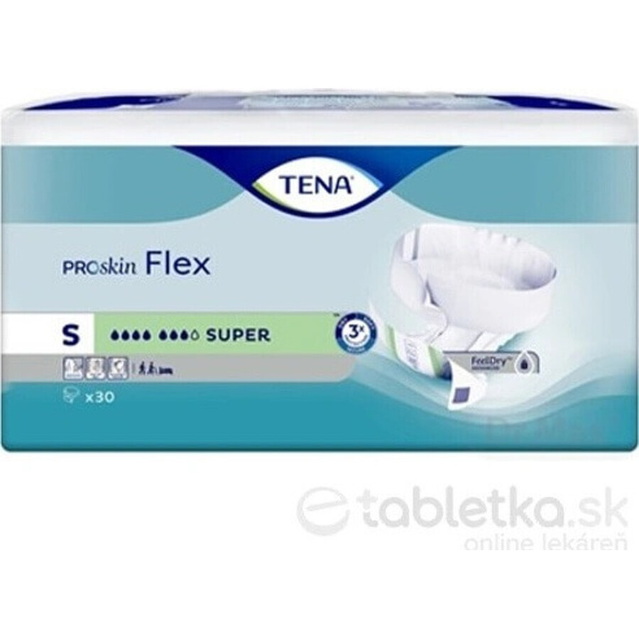 TENA Flex Super S 1×30 pcs, culotte d'incontinence avec ceinture à dégagement rapide