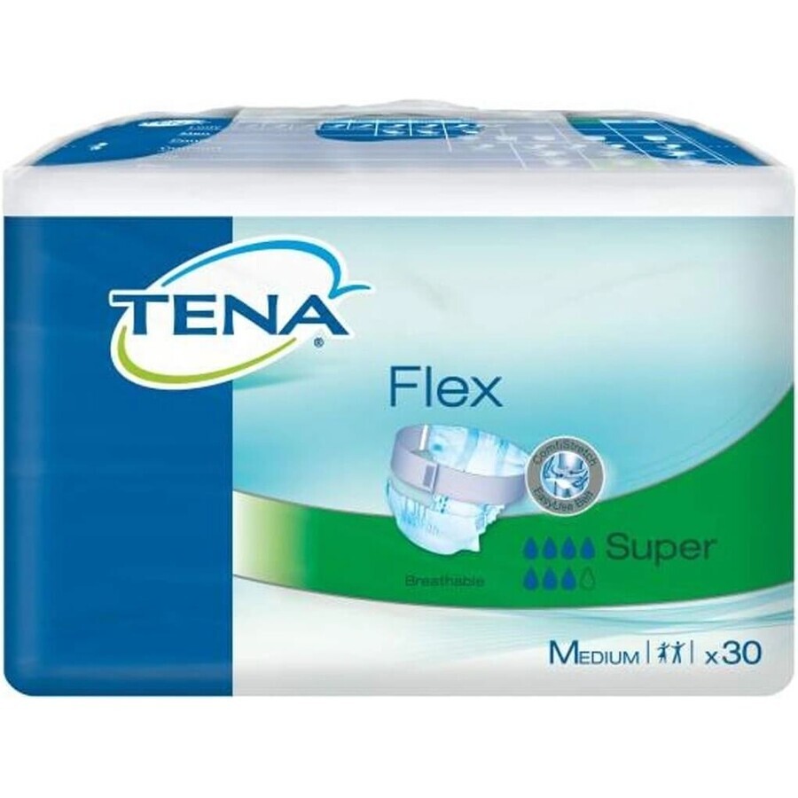 TENA Flex Super S 1×30 pcs, culotte d'incontinence avec ceinture à dégagement rapide