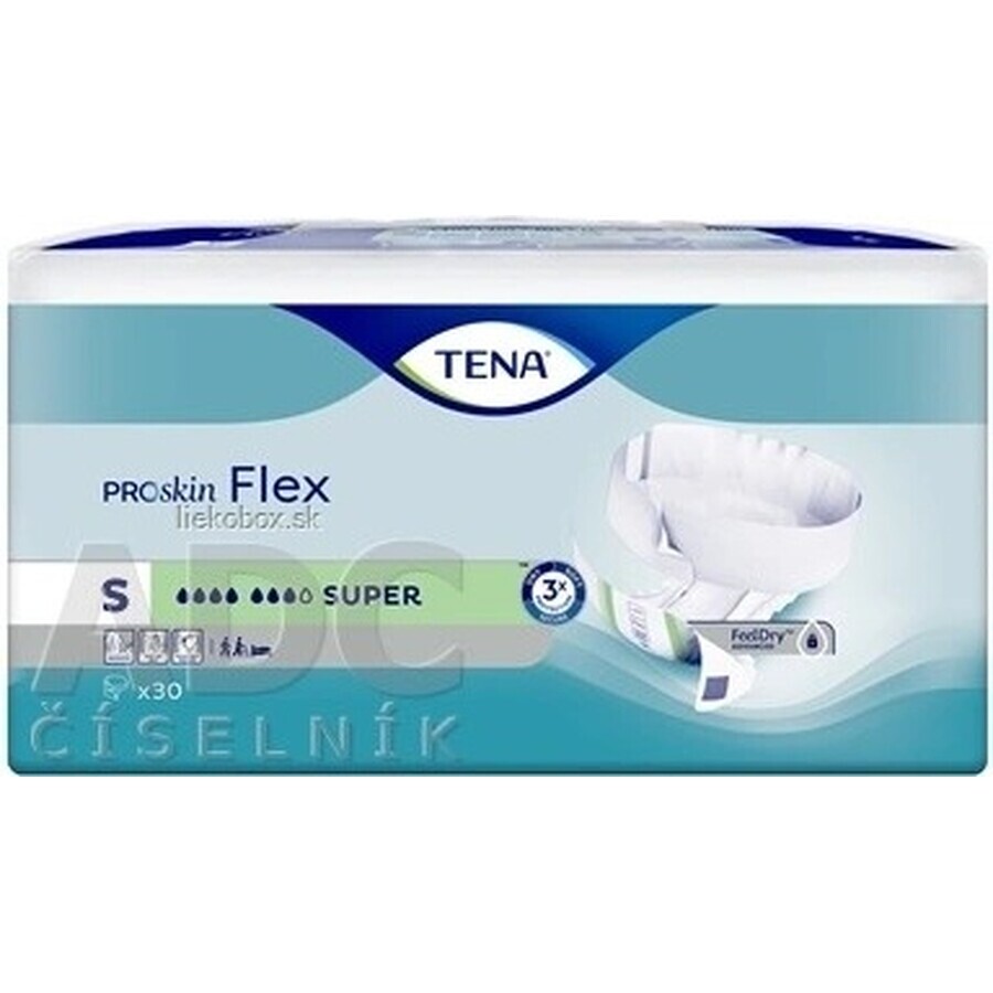 TENA Flex Super S 1×30 pcs, culotte d'incontinence avec ceinture à dégagement rapide