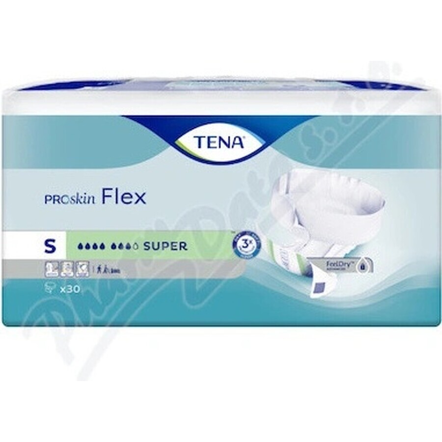 TENA Flex Super S 1×30 pcs, culotte d'incontinence avec ceinture à dégagement rapide