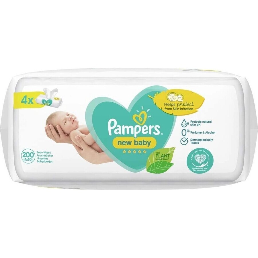 Toallitas Pampers 184pcs (4x46) Harmonie New baby 4×46 pcs, toallitas húmedas