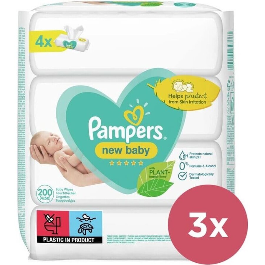 Toallitas Pampers 184pcs (4x46) Harmonie New baby 4×46 pcs, toallitas húmedas