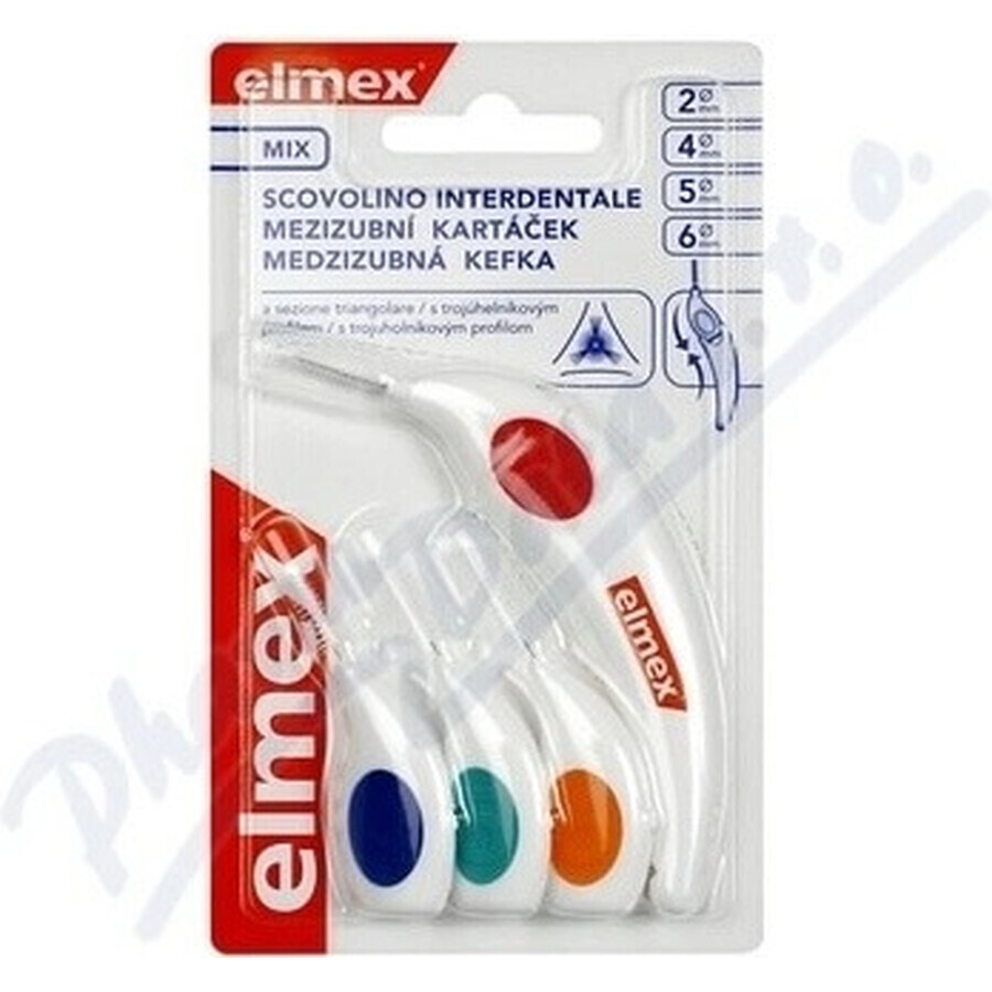 Spazzolino interdentale Elmex 2, 4, 5, 6 mm mix 1×4 pz.